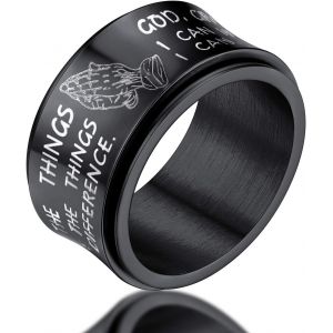 Trahoo-Bague Tournante Homme Acier Inoxydable,Bagues Celtique/Etoile De David/Religieux,Bijoux Anneau Anti Stress Taille 54-66.5,Unique Cadeau Anniversaire Pour Hommes Garçons - Neuf