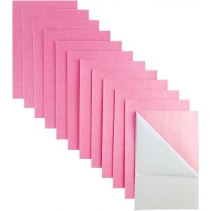 Teppd-Feutrine Autocollante, Feuille De Feutrine Adhésif Pour L'artisanat, 11 Pièces Tissu De Feutre Avec Adhésif, 20x30cm Revêtement De Feutre Pour Tiroir À Bijoux Diy(Rose) - Neuf
