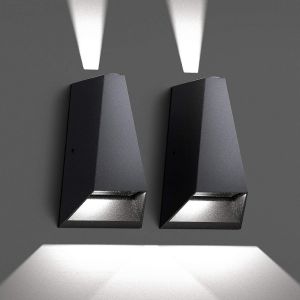 Lot De 2 Appliques Murales &Eacute;tanches En Aluminium Pour Une Utilisation Int&eacute;rieure/Ext&eacute;rieure - Neuf