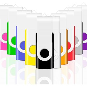 Clé Usb 4 Go Lot De 10, 4Go Clef Usb Paquet De 10, 4Gb Usb Clé Pivotante Flash Drive Usb2.0, Clé De Disque Gig Stick, 4 Gb, 4 Go, Multicolores[CLE8111812] - Neuf