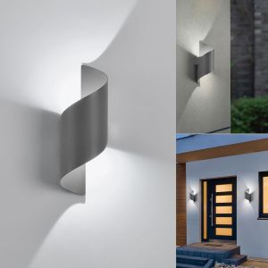 Tianyi-Led Applique Murale Intérieur/Extérieur,10w 6000k Blanc Froid Lampe Murale,Moderne Up Down Luminaire Murale,Éclairage Mural Etanche Ip65,Spirale Métal Appliques Murales Pour Bar,Chambre À Couc - Neuf