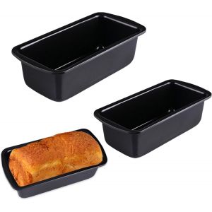 Subzonal-2 Pcs Moule &Agrave; Pain En Acier Inoxydable Moule &Agrave; Cake Rectangulaire Moule Pain De Mie Noir Moule Pain Antiadh&eacute;sif Moule Cake Facile &Agrave; D&eacute;mouler Pour Pain Maison, Cake - Neuf