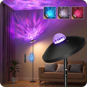 Subzonal-Lampadaire Sur Pied Salon Avec Projecteur Rvb De Ciel &Eacute;toil&eacute;, 18w, Avec T&ecirc;te Pivotante, Temp&eacute;rature De Couleur R&eacute;glable 3000 &Agrave; 6000 K, Moderne, Noir, Avec T&eacute;l&eacute;commande, Zb14ldd05 - Neuf