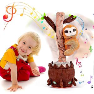 Jouet paresseux dansant et parlant, jouet paresseux chantant, jouet pour bébé chantant et dansant, figurines de paresseux interactives en peluche, jouet d'anniversaire - Neuf