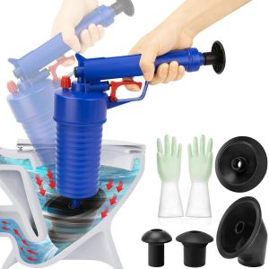 Kal-Déboucheur De Toilettes Pour Évier De Cuisine, Outil De Dragage, Pompe De Vidange D'air Haute Pression, Outil De Nettoyage De Canalisation, Outil De Nettoyage Des Canalisations Avec 4 Ventouses P - Neuf