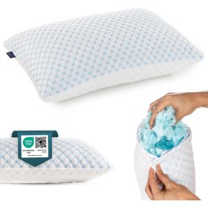 Oreiller Confortable En Mousse &Agrave; M&eacute;moire De Forme Pour Voyage Et Camping - Sac Portable Facile &Agrave; Transporter - Taie D'oreiller R&eacute;gulant La Temp&eacute;rature - Queen Size - Neuf