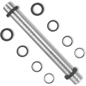 Jexnovashop-Super Kitchen Rouleau &Agrave; P&acirc;tisserie Antiadh&eacute;sif Ajustable En Acier Inoxydable, Avec Anneaux Amovibles, Anneau En Silicone R&eacute;glable 5 Tailles, Pour Pizza, P&acirc;te, Biscuit, Fondant (40cmx3.8cm - Neuf