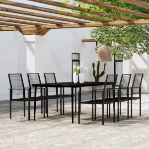 Prolenta Premium - Ensemble &Agrave; Manger De Jardin 7 Pcs Noir - Neuf