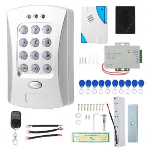 Kit de systeme de controle d'acces de porte autonome 180 kg Serrure magnetique Alimentation Telecommande - Neuf