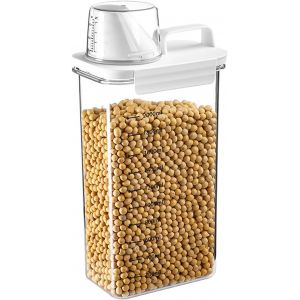 Bocaux Hermetiques Alimentaires,Boite De Rangement Plastique Cuisine,Rangement Et Organisation De Cuisine En Scellée Avec Couvercle,Pour Stocker Les Cereales,Farine,Nourriture (1800ml) - Neuf