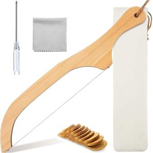 Chenquansarl-Couteau À Pain,Couteau À Pain En Bois Lame A Pain,Lame Boulanger Pour Pain,Lame Dentelée Pain,Lame Boulanger,Pour La Pâte À Pain Bricolage,Lame Tranchante,Professionnel Pour Couper Pain - Neuf