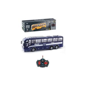 Bus t&eacute;l&eacute;command&eacute; &agrave; LED pour enfants - Bus scolaire radiocommand&eacute; 4 canaux avec lumi&egrave;res - Neuf