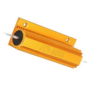 Paquet de 2 résistances de puissance revêtues d'aluminium doré 100W 4 ohms - Neuf