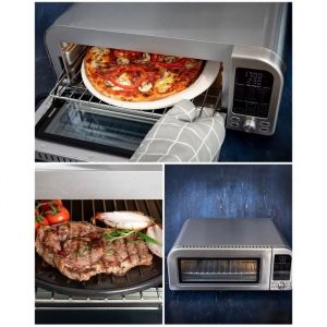 Four &agrave; pizza 15 fonctions 18L Acier inoxydable 2000W pour les pizzas de 30,5 cm-friteuse Air fryer - Neuf