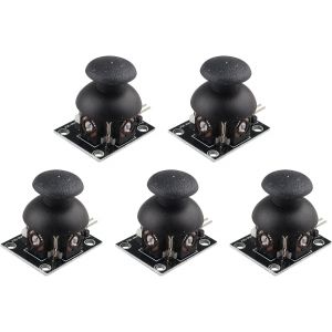 5pcs Ps2 Joystick Game Controller Xy Deux Axes Joystick Breakout Module Joystick Ps2, Module Biaxial Compatible Avec Système Robotique Arduino, Raspberry Pi, Avr Et Pic - Neuf