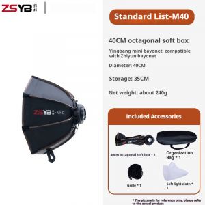 ZSYB 40 cm Mini Softbox octogonal parapluie Softbox ZHIYUN nid d'abeille grille extérieur Flash SoftBox Intelligent nuage lumière de remplissage pour S100 - Type 40cm - Neuf