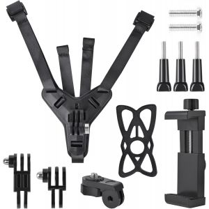 CFUX-Casque de Moto Mont, Support de Menton Mont avec Bras d'Extension pour téléphones Mobiles et Toutes Les séries Gopro Hero, Insta360, SJCAM, EK7000, Xiaomi Yi 4K etc - Neuf