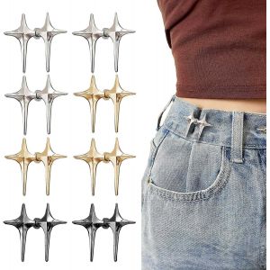 Mevronisshop-8 Paires De Boutons Pour Jeans- 4 Magiciens-Pince Pour Pantalon Trop Large,Taille Serr&eacute;e Bouto, Ceinture Ajustable Sans Couture,Boutons Jeans Amovibles,Plusieurs Couleurs - Neuf