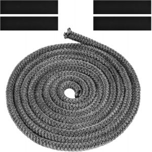 Kalanka-Flintronic Joint Tressé Pour Insert Et Poêle, 8mm X 3m Joint En Fibre De Verre Avec 4 Ruban, Joint Réfractaire, Joint Insert Cheminée Pour Poele A Bois, Cheminée, Chaleur, Résistante À 600°C - Neuf