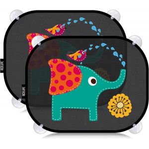 Lbgwp60-Pare-Soleil Voiture B&eacute;b&eacute; Avec Protection Uv, Universel Pare Soleil Voiture B&eacute;b&eacute; 45x 35,5cm, Pare-Soleil Pour Vitres Lat&eacute;rales Auto,Pare-Soleil Pour Enfant Avec Sac De Rangement Fourni -2 Pi&egrave;c - Neuf