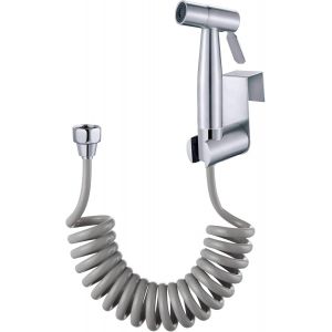 JGD-Pulv&eacute;risateur de Bidet &agrave; Main &iquest; avec Crochet de R&eacute;servoir d'eau et Tuyau de Douche Flexible T&eacute;lescopique en ABS de 59"" pour Plomberie, Toilettes, Bidet Pistolet de Pulv&eacute;risation de Salle de Bain - Neuf
