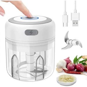 Mini Hachoir Electrique 250ml Petit Mixeur Presse Ail Hachoir, Multi-Hachoir Pour Viande, Légumes - Neuf