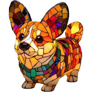 Naeryut-Lampe En Forme D'animaux De La Série Dog¿Lampe Colorée En Résine Alimentée Par Usb Pour Nuit En Forme De Carlin,Lumière Créative Et Mignonne Pour Décoration De La Maison Et Du Salon (Corgi - Neuf