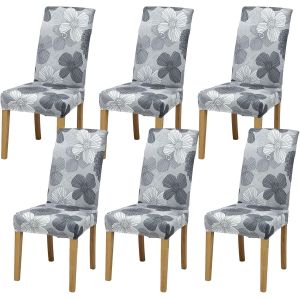 Housse De Chaise,Housse De Chaise Salle À Manger Extensible 6 Pièces,Amovible Lavable Décoration Housse Pour Chaise Chaises Protecteur Pour Maison,Cuisine,Mariage,Hôtel,Restaurant,Banquet.[T91] - Neuf