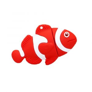 KALPZ-Clé Usb Poisson Clown De Dessin Animé, Support À Mémoire De 8Gb 16Gb 32Gb 64Gb 128Gb 256Gb, Lecteur Flash, Cadeau Personnalisé,128 Go,Red - Neuf