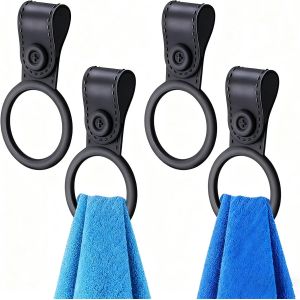 LORANKA-Pack de 4 Porte-serviette de cuisine en silicone &iquest; Porte-serviette r&eacute;glable pour cuisine, salle de bain, jardin, Parfait pour suspendre serviettes, gants, etc., Antid&eacute;rapant, R&eacute;sistant &agrave; la c - Neuf