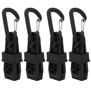 Lot De 4 Serre-Cables Pour Tentes, Auvents, Cordes A Vent Avec Mousqueton En Forme De D, Accessoire De Camping Et D'escalade - Neuf