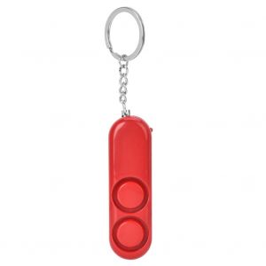Alarme personnelle a deux haut-parleurs pour femmes, systeme d'alarme de securite, porte-cles, alarme personnelle 120 dB, rouge - Neuf
