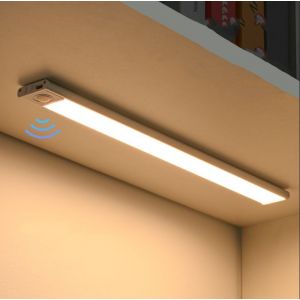 Capteur de mouvement Placard de la Lumière, 30CM LED de Cuisine Sous l'Éclairage de Coffret, sans Fil, Rechargeable par USB LED de Lumière de Bande pour les Escaliers, Armoire, Accoudoir - Neuf