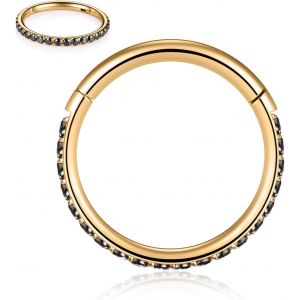 Kal-Piercings En Acier Chirurgical 316l Et Oxyde De Zirconium Pour Oreille Et Nez - Calibres 20, 18, 16, 14 - Anneaux Pour Homme Et Femme - Neuf