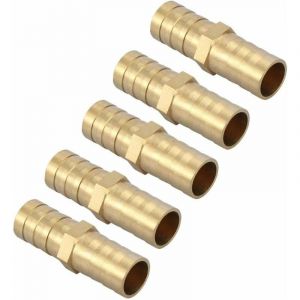 De 12 mm (5pcs)Deux Chemin Droit Raccord Laiton Cannelé Tube Connecteur de Jonction 6/8/10/12/14/mm - Neuf