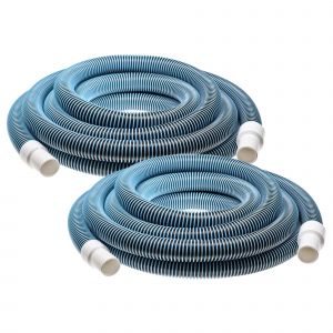 vhbw 2x Tuyau flexible pour piscine raccord 32mm 7,6 m pour skimmer, aspirateur, filtre - stabilisé UV, résistant au chlore - Neuf