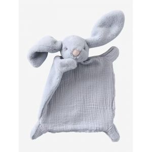 Doudou lapin bleu Vertbaudet bi mati&egrave;re jouet b&eacute;b&eacute; soft toy baby blue bunny - Neuf