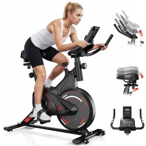 V&eacute;lo D'Appartement, V&eacute;lo D'Entra&icirc;nement &Agrave; R&eacute;sistance Magn&eacute;tique Ultra-Silencieux Avec Appareil D'Entra&icirc;nement Des Abdominaux, &Eacute;cran Lcd, Transmission Par Courroie, Capacit&eacute; De Charge De 120 Kg - Neuf