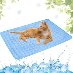 Tapis Rafraichissant Chien Portable, Tapis Rafraichissant Animaux De Compagnie Lavable, Tapis Rafraîchissant Chien, Tapis Chien Auto-Refroidissant Pour L'été(Bleu,30x40cm) - Neuf
