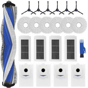 Accessoires pour ECOVACS DEEBOT X5 Omni /X5 Pro,1 Brosse Principale,4 Filtres HEPA,6 Brosses Latérales,6 Chiffon,4 Sacs à Poussière,Pièces de Rechange pour DEEBOT X5 Omni Aspirateur - Neuf
