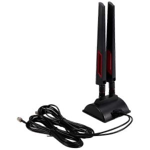 Antenne WiFi à base magnétique 2,4 GHz 5 GHz pour routeur Carte réseau sans fil Antenne bi-bande Trou intérieur SMA - Neuf