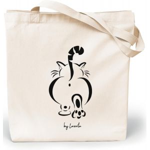 KALANKA-Tote Bag Femme - Sac Cabas Femme Original - Tote Bag Coton 100% Grand 35 x 42 x 8 cm - Sac Fourre Tout en Toile - Neuf