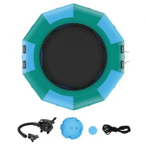 Trampoline Aquatique Gonflable - Duoku - 10 Pieds - Vert - Pour Enfants - Utilisation Ext&eacute;rieure - Neuf