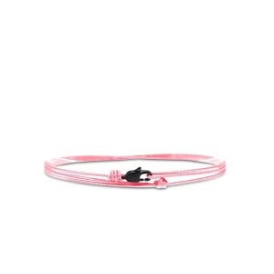Eryi-Bracelet De Cheville Fin Pour Hommes Et Femmes Avec Fermoir Mousqueton Artisanal - Bijoux De Surfeur Maritime - Minimaliste En Tissu - 100% Étanche Et Réglable (Rose Noir) - Neuf