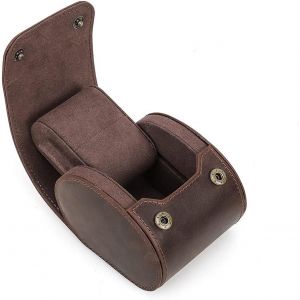 Kal-Étui De Montre De Voyage En Cuir Véritable Pour 1 Montres Organisateur De Boîtier De Rouleau De Montre Classique - Neuf