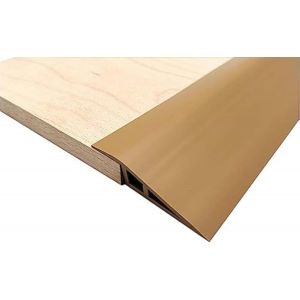1M Rampe Seuil de Porte Adhesif 10mm-15mm(H),Barre de Seuil Rattrapage PVC Bandes de Transition Sol Rampe de Seuil,Brun Jaune(Deux Côtés Adhésifs) - Neuf