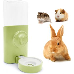 (Vert),Chez Le Lapin, Distributeur D'eau, De 600ml Accrochage Automatique Lapin Buveur De Cobaye Biberon Anti-Goutte À Goutte Hamster Biberon Pour Lapin, Chinchilla, Cochon De Guinée - Neuf