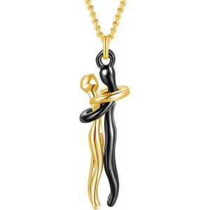 Kal-Collier Câlin, Collier Pendentif Câlin Affectueux Collier Couple Personnalité Pour Elle Et Lui Collier Saint Valentin Mode Réglable Pour Femmes Hommes - Neuf
