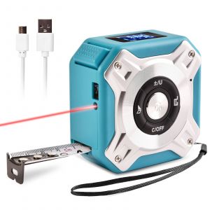 (Bleu) Outil de mesure laser 40 mètres Mètre ruban numérique - Neuf