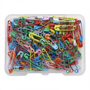 Assortiment De 150 Mini-&Eacute;pingles De S&ucirc;ret&eacute; En M&eacute;tal Color&eacute;es De 19 Mm (0,75 Po) Avec Bo&icirc;te De Rangement Pour Crocheter Des &Eacute;tiquettes De V&ecirc;tements Et Bricoler. - Neuf